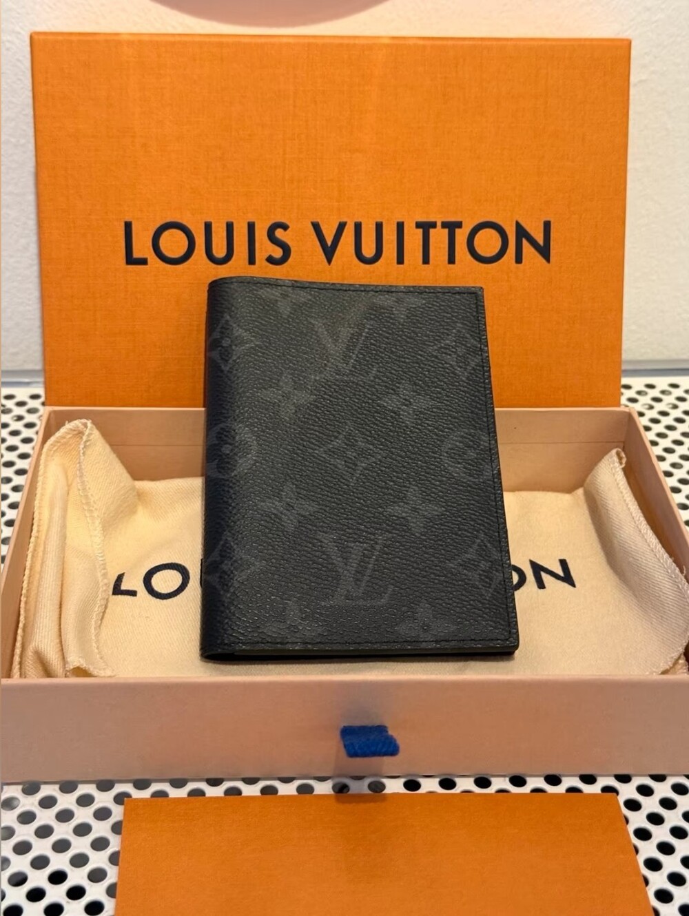 Louis Vuitton Black Monogram Passport Wallet